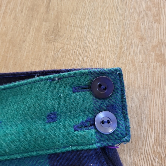 Tan Jay Vintage Blue & Green Plaid Skirt - Picture 8 of 9